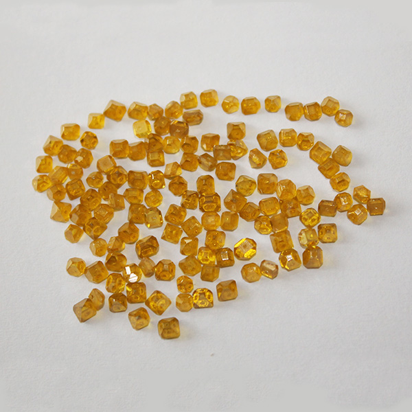 Yellow HPHT synthetic diamond crystal